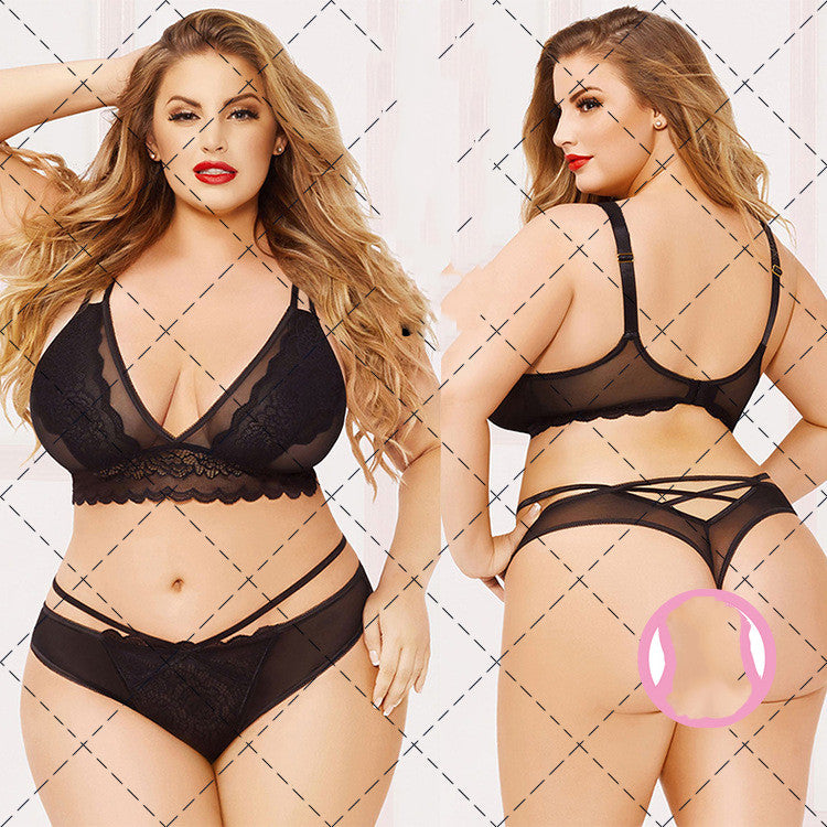 Deep V perspective large size sexy underwear