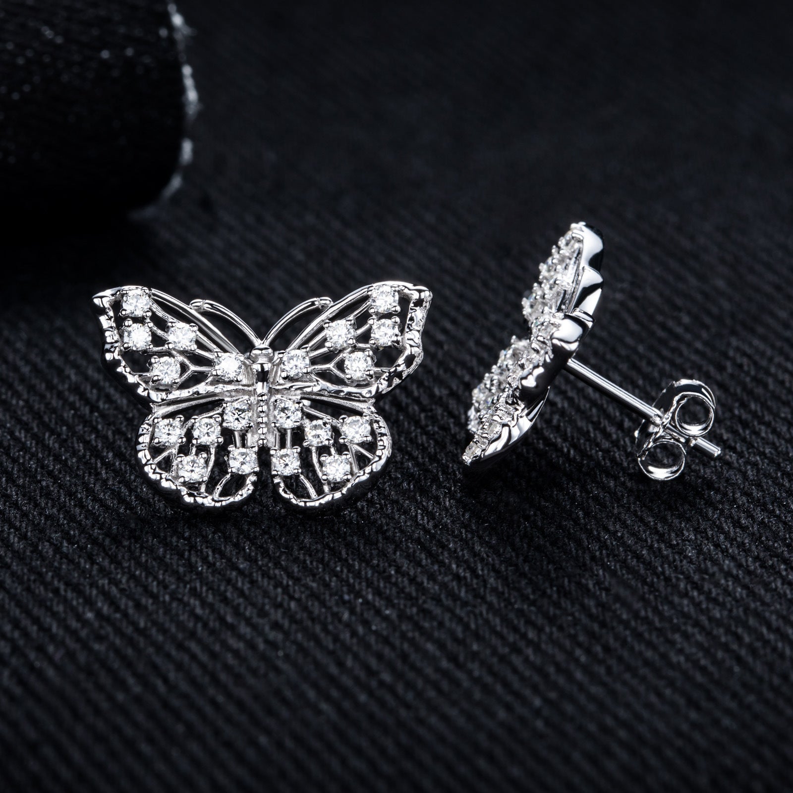 Butterfly Hollow Stud Earrings S925 Silver Stud